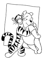 A coloring page of winnie the pooh - group